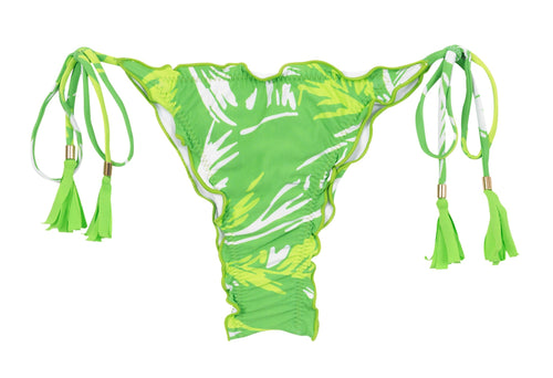Product Front: Rio De Sol Slip Bottom Green-Palms Frufru-Fio