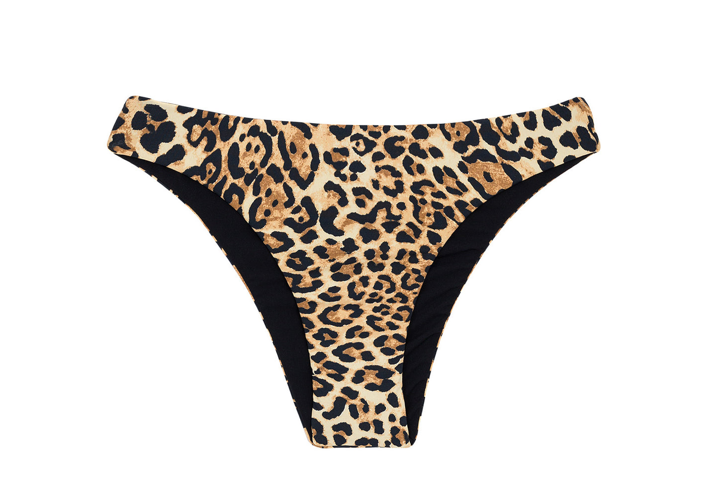 Product Front: Rio De Sol Slip Bottom Leopardo Black Babado