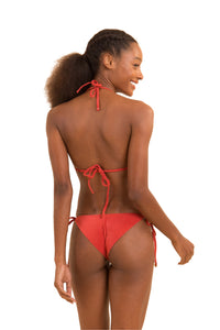 Model Back: Rio De Sol Slip Bottom Malibu-Chili Cheeky-Tie