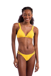 Model Front: Rio De Sol Slip Bottom Malibu-Yellow Mini-Duo