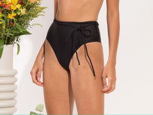 Carica l&#39;immagine nel visualizzatore di Gallery, Image 12: Rio De Sol Slip Bottom Shimmer-Black Belted-High-Waist
