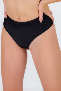 Gallery: Rio De Sol Slip Bottom Shimmer-Black Hotpants