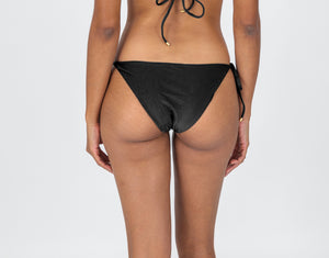 Model Back: Rio De Sol Slip Bottom Shimmer-Black Ibiza-Comfy