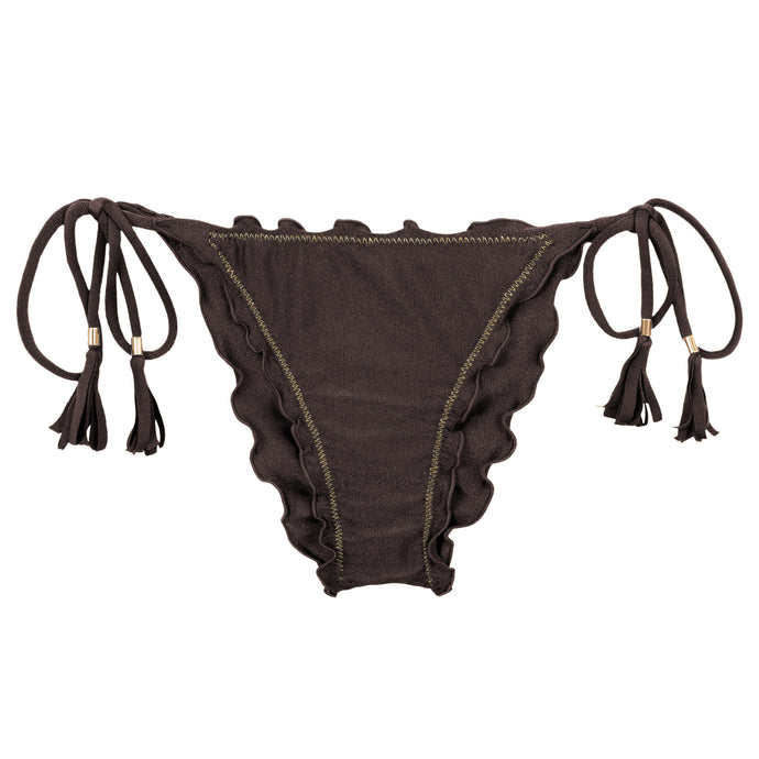 Product Front: Rio De Sol Slip Bottom Shimmer-Coffee Frufru