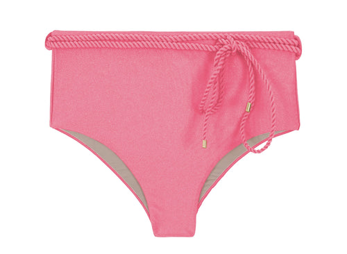 Product Front: Rio De Sol Slip Bottom Shimmer-Confetti Belted-High-Waist