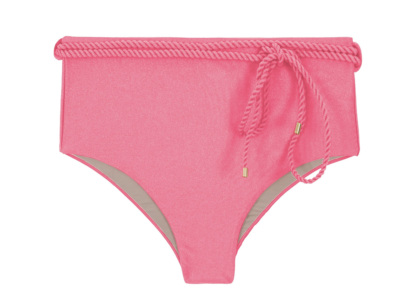 Product Front: Rio De Sol Slip Bottom Shimmer-Confetti Belted-High-Waist