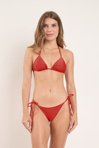 Model Front: Rio De Sol Slip Bottom Shimmer-Liquor Cheeky-Tie