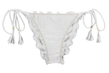 Carica l&#39;immagine nel visualizzatore di Gallery, Product Front: Rio De Sol Slip Bottom Shimmer-White Frufru
