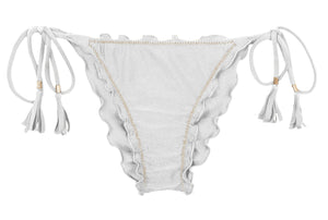 Product Front: Rio De Sol Slip Bottom Shimmer-White Frufru