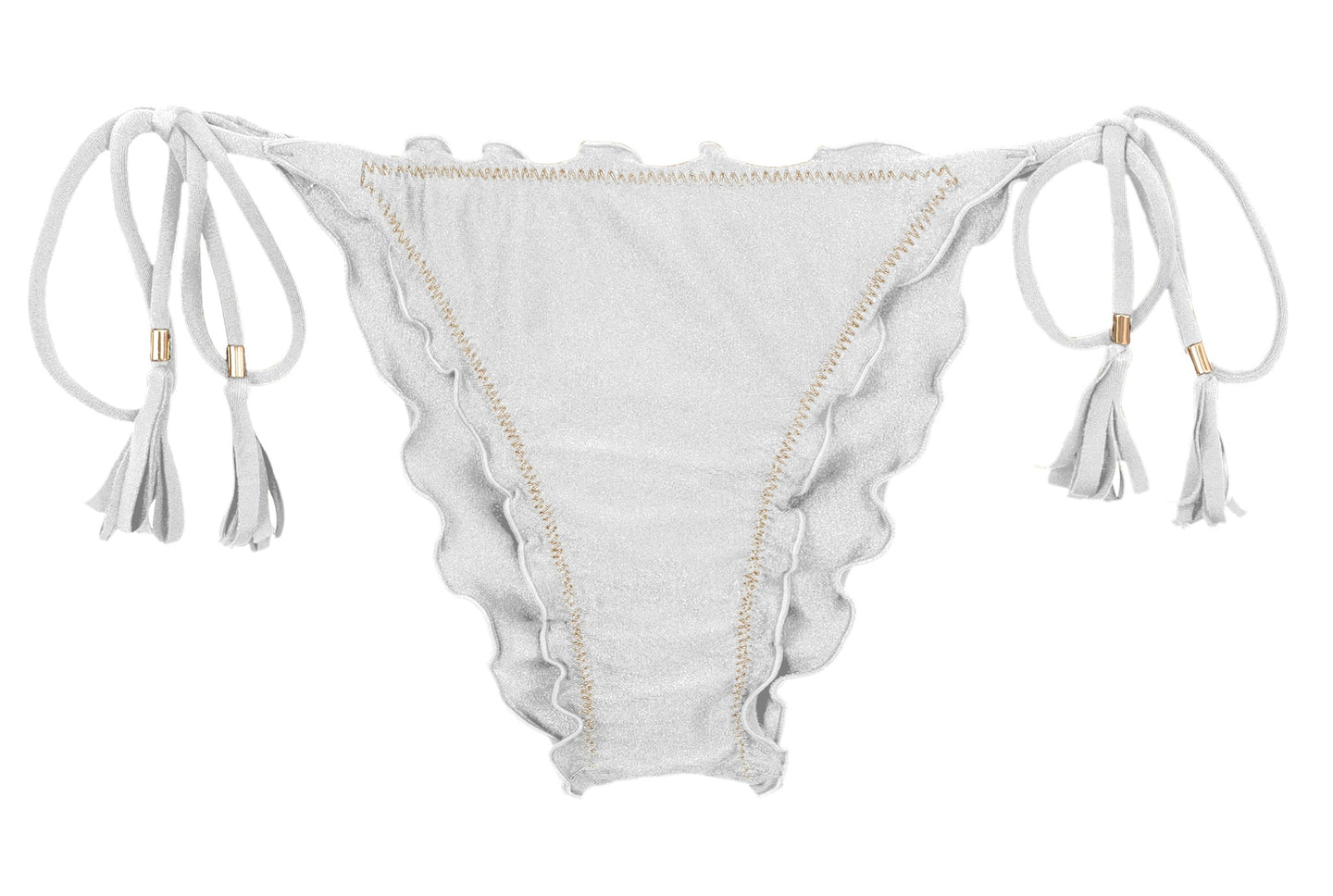 Product Front: Rio De Sol Slip Bottom Shimmer-White Frufru