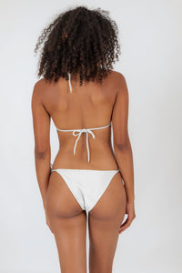 Model Back: Rio De Sol Slip Bottom Shimmer-White Ibiza-Rope