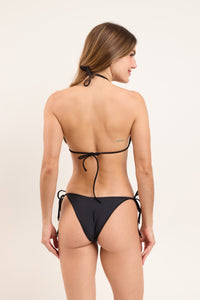 Model Back: Rio De Sol Slip Bottom Touch-Black Amora