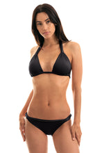 Carica l&#39;immagine nel visualizzatore di Gallery, Model Front: Rio De Sol Slip Calcinha Ambra Mel Preto
