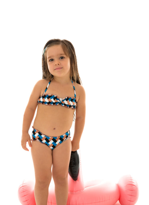 Model Front: Rio De Sol Due Pezzi Bambina Geometric Kids