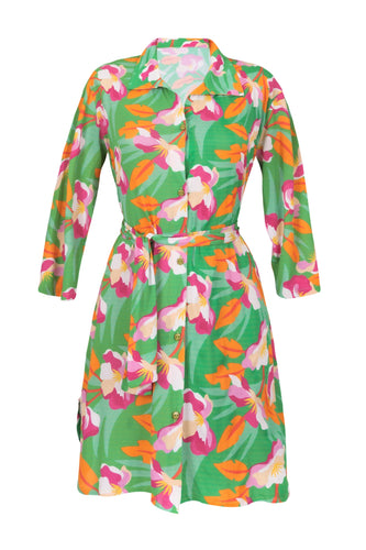 Product Front: Rio De Sol Vestito Da Spiaggia Green Bloom Chemise