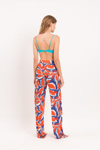 Model Back: Rio De Sol Pantaloni Da Spiaggia Leaves Wide Pants