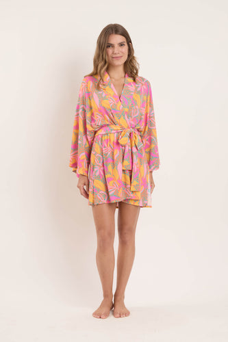Model Front: Rio De Sol Vestito Da Spiaggia Lyla Kimono