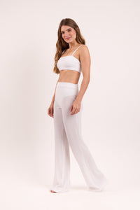 Image 02: Rio De Sol Pantaloni Da Spiaggia Memphis-White Pants Lana