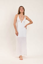 Carica l&#39;immagine nel visualizzatore di Gallery, Model Front: Rio De Sol Vestito Da Spiaggia Memphis-White Saida Yara
