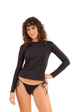 Carica l&#39;immagine nel visualizzatore di Gallery, Model Front: Rio De Sol Reggiseno Nero Rash-Guard
