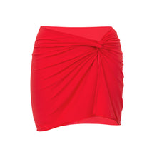 Carica l&#39;immagine nel visualizzatore di Gallery, Product Front: Rio De Sol Gonna Da Spiaggia Rouge Skirt-Knot
