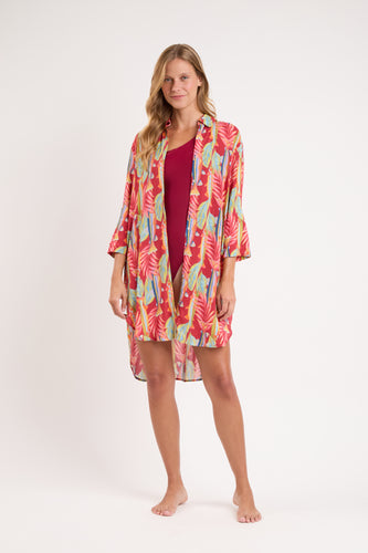 Model Front: Rio De Sol Vestito Da Spiaggia Sea-Bloom Chemise Gabriele