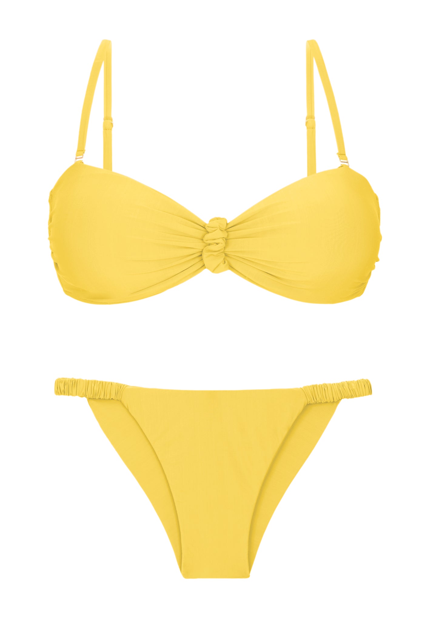 Product Front: Rio De Sol Completo Set Amarelo Bandeau-Crispy Cheeky-Crispy