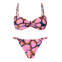 Carica l&#39;immagine nel visualizzatore di Gallery, Product Front: Rio De Sol Completo Set Amore-Pink Bandeau-Crispy Cheeky-Crispy
