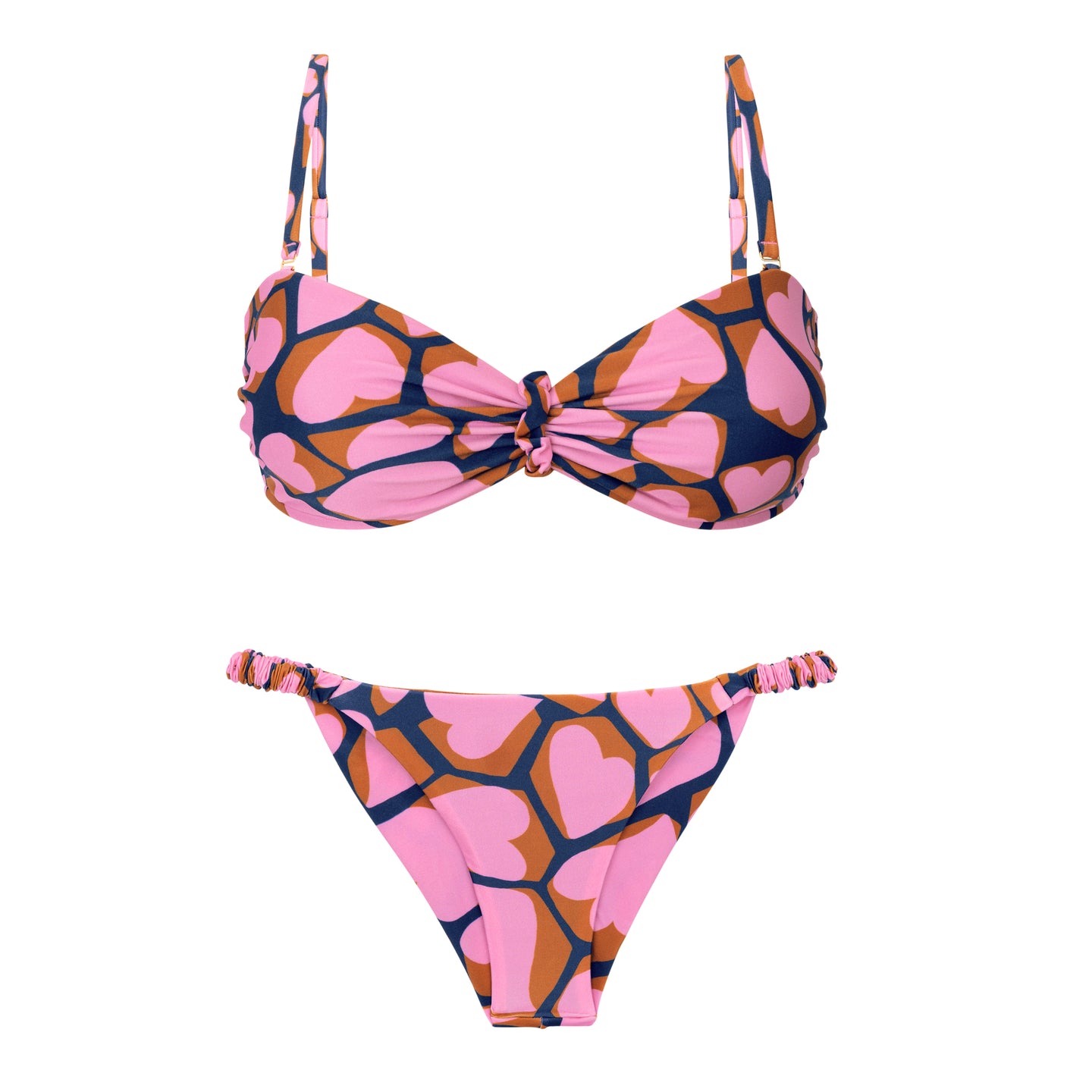 Product Front: Rio De Sol Completo Set Amore-Pink Bandeau-Crispy Cheeky-Crispy