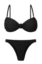 Carica l&#39;immagine nel visualizzatore di Gallery, Product Front: Rio De Sol Completo Set Bora-Black Bandeau-Joy Leblon
