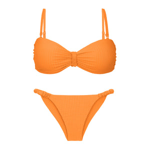 Product Front: Rio De Sol Completo Set Dots-Mango Bandeau-Crispy Cheeky-Crispy