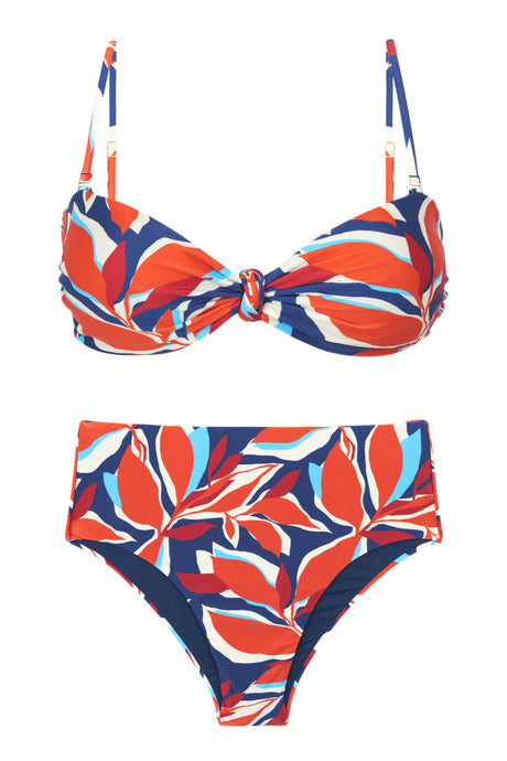 Product Front: Rio De Sol Completo Set Leaves Bandeau-Joy Hotpants