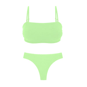 Product Front: Rio De Sol Completo Set Sand-Menta Bandeau-Reto Nice-Fio