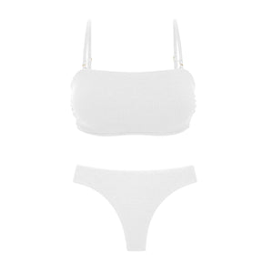 Product Front: Rio De Sol Completo Set Sand-White Bandeau-Reto Nice-Fio