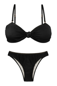 Product Front: Rio De Sol Completo Set Shimmer-Black Bandeau-Joy Essential