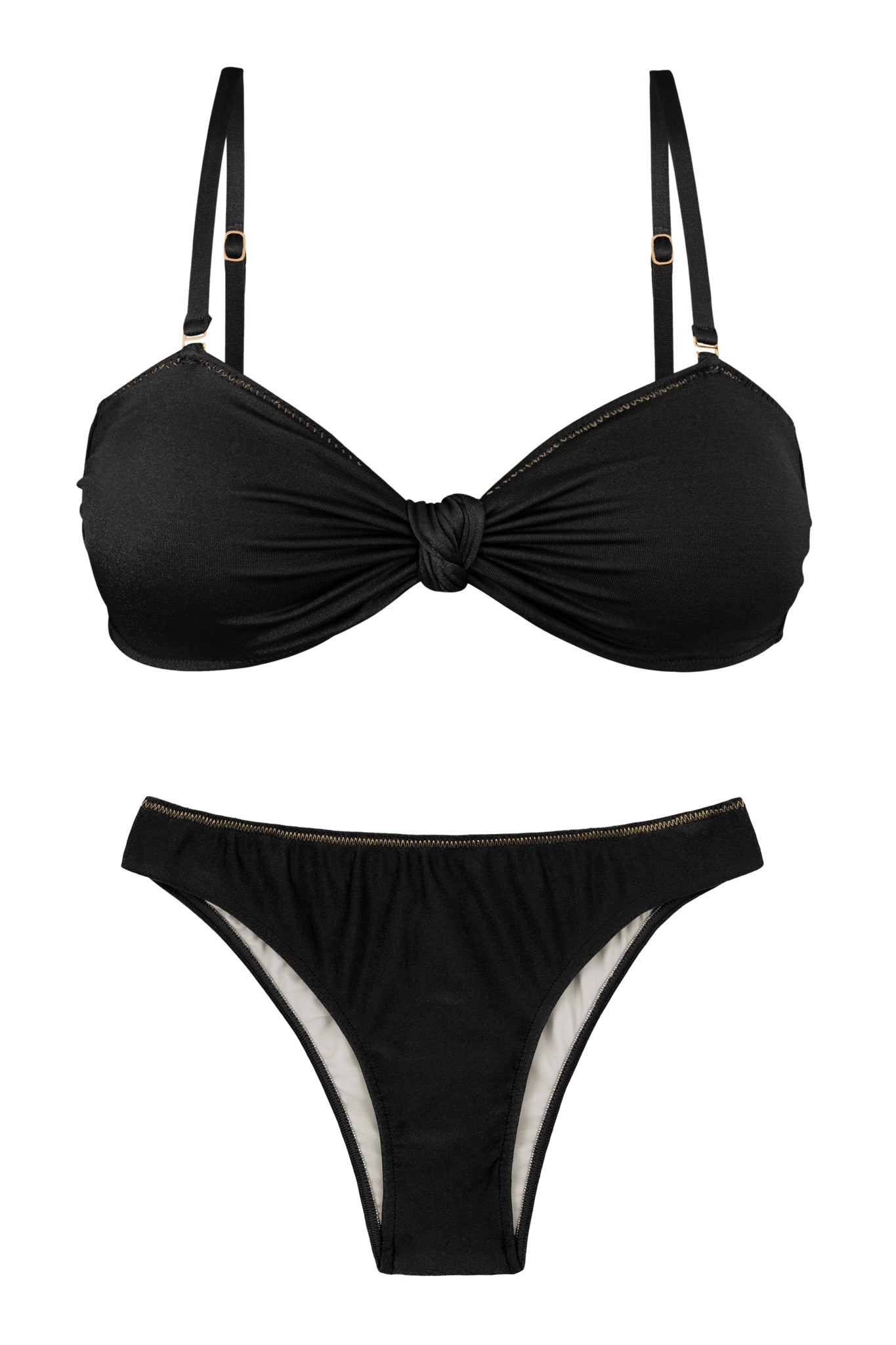 Product Front: Rio De Sol Completo Set Shimmer-Black Bandeau-Joy Essential