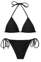 Carica l&#39;immagine nel visualizzatore di Gallery, Product Front: Rio De Sol Completo Set Shimmer-Black Tri-Inv Cheeky-Tie

