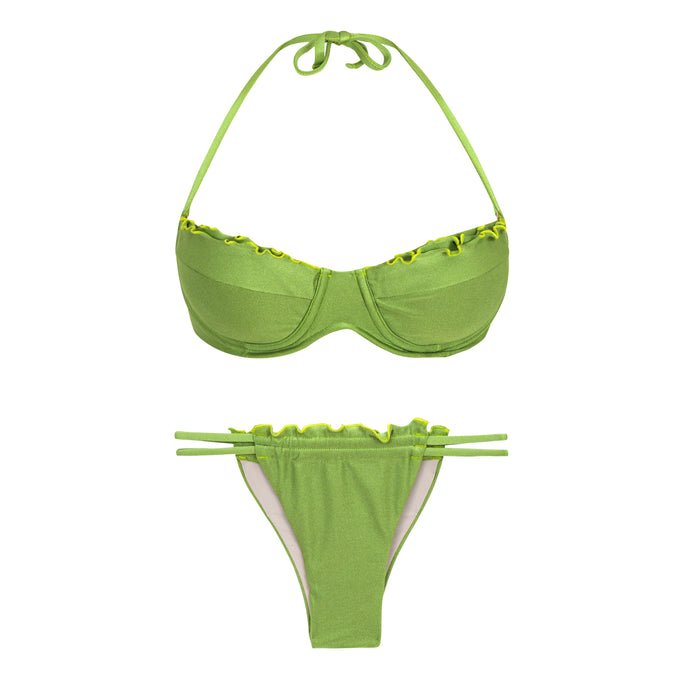 Product Front: Rio De Sol Completo Set Shimmer-Botanica Balconet-Frufru Pipa-Frufru