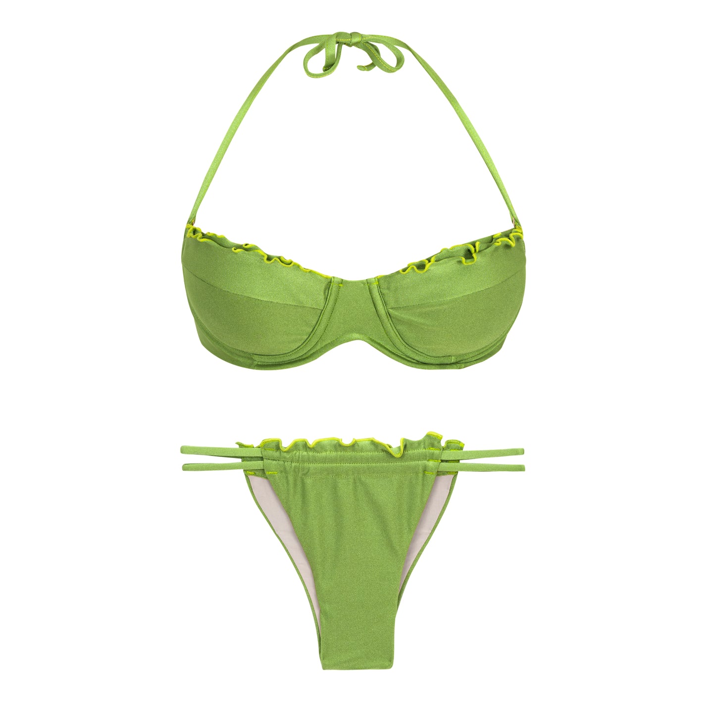 Product Front: Rio De Sol Completo Set Shimmer-Botanica Balconet-Frufru Pipa-Frufru