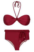 Carica l&#39;immagine nel visualizzatore di Gallery, Product Front: Rio De Sol Completo Set Shimmer-Divino Twist Belted-High-Waist
