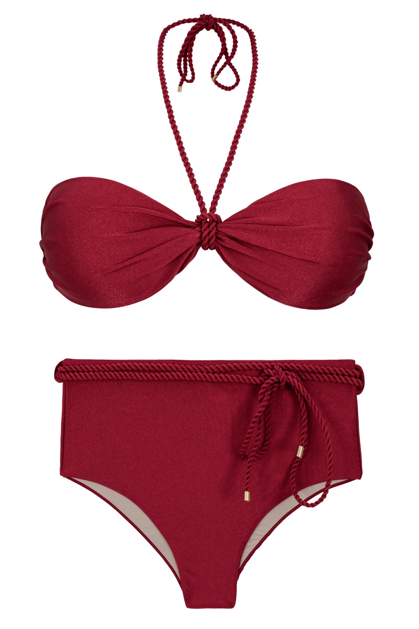 Product Front: Rio De Sol Completo Set Shimmer-Divino Twist Belted-High-Waist