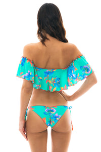 Model Back: Rio De Sol Reggiseno Top Acqua Flora Babado