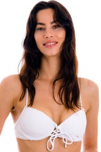Carica l&#39;immagine nel visualizzatore di Gallery, Gallery: Rio De Sol Reggiseno Top Cotele-Branco Balconet-Pushup

