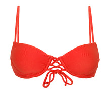 Carica l&#39;immagine nel visualizzatore di Gallery, Product Front: Rio De Sol Reggiseno Top Cotele-Tomate Balconet-Pushup
