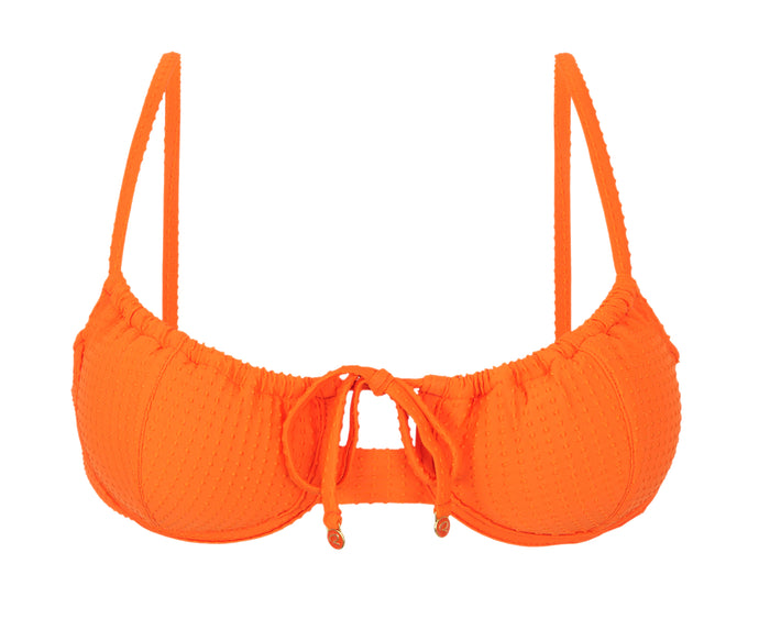 Product Front: Rio De Sol Reggiseno Top Dots-Orange Balconet-Tie