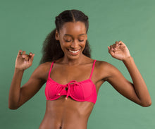 Carica l&#39;immagine nel visualizzatore di Gallery, Image 12: Rio De Sol Reggiseno Top Dots-Virtual-Pink Balconet-Tie
