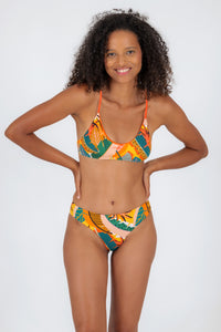 Model Front: Rio De Sol Reggiseno Top El-Arco Bralette-Orange