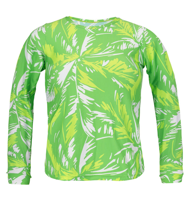 Product Front: Rio De Sol Reggiseno Top Green-Palms Rash-Guard