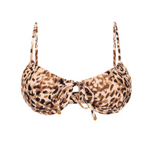 Carica l&#39;immagine nel visualizzatore di Gallery, Product Front: Rio De Sol Reggiseno Top Leopard Balconet-Tie
