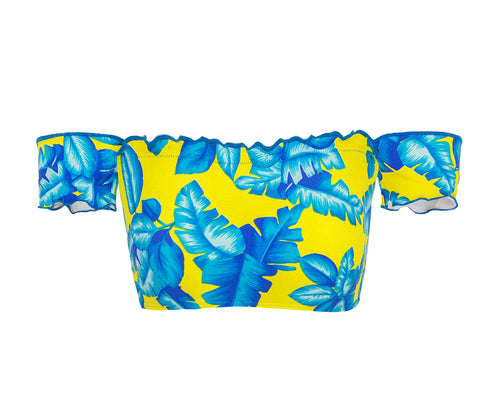 Product Front: Rio De Sol Reggiseno Top Palmeira Azul Off Shoulder